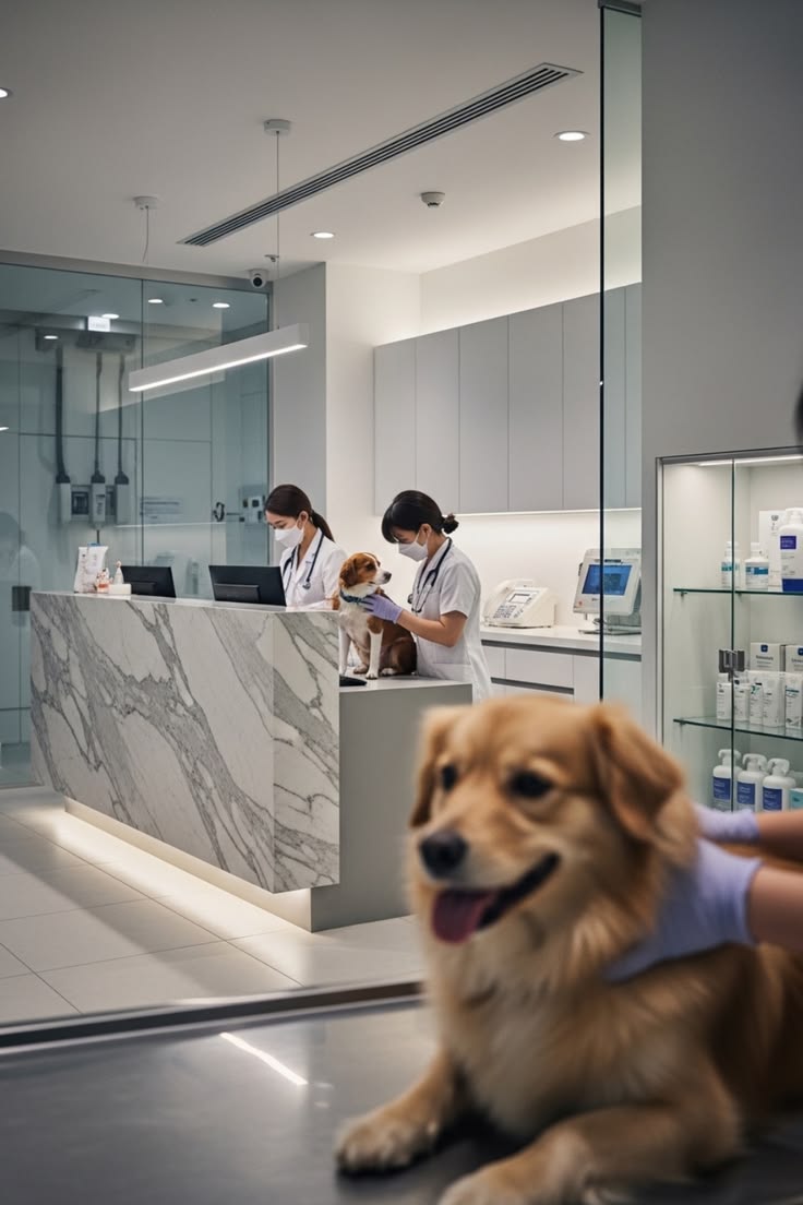 Cat at a pharmacy and consultation visit
