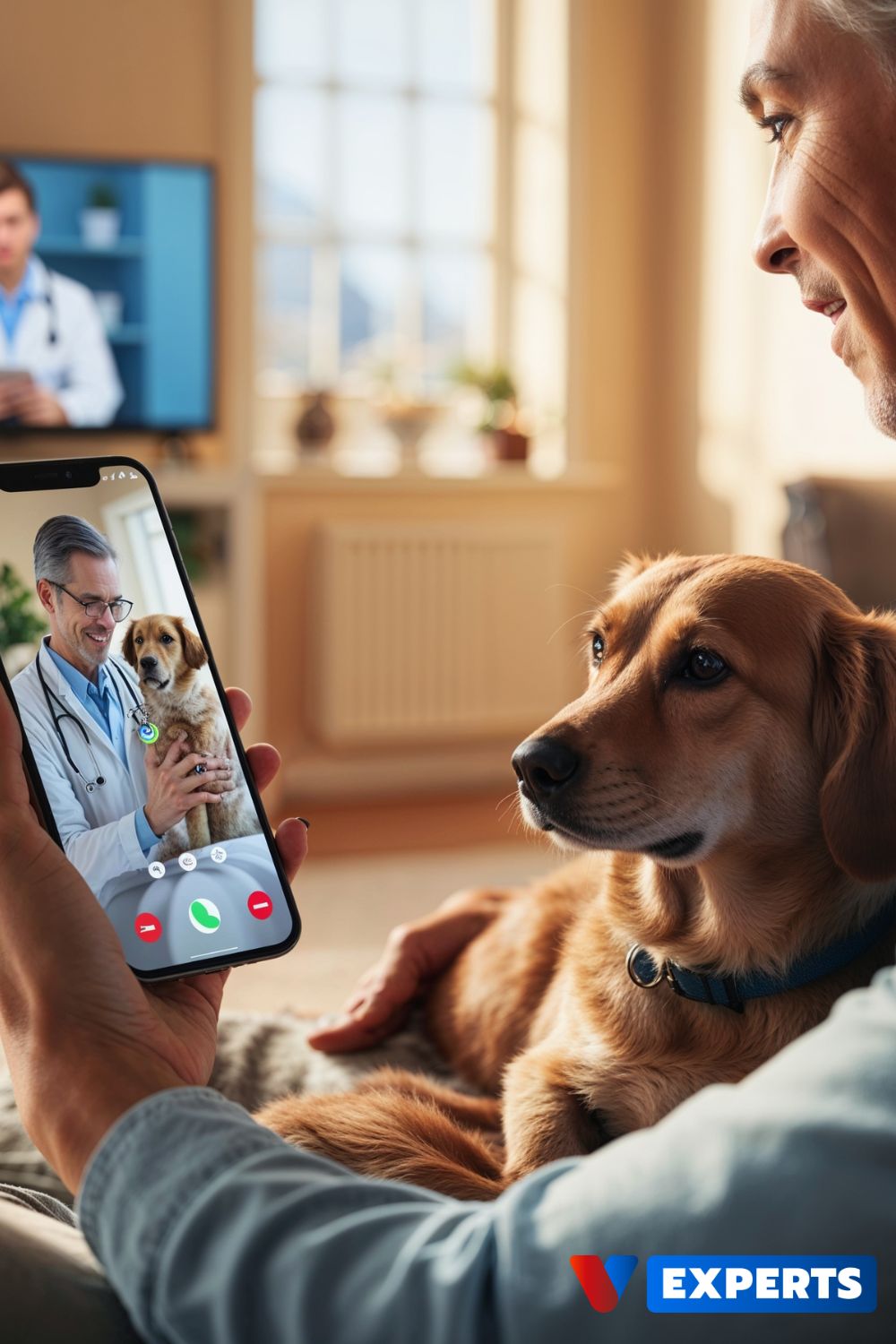 Owner calling the vet in an emergency